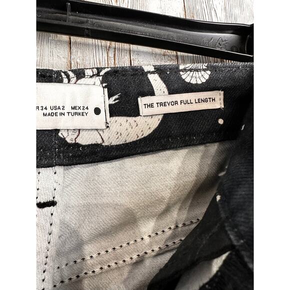 Zara Woman The Trevor Full Length Jeans 2 Black Mermaid Sea Shell Straight Leg‎ - Picture 11 of 11